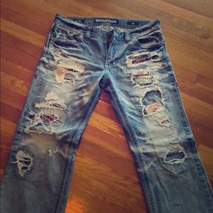 Men’s distressed Affliction jeans